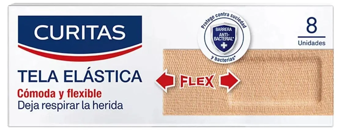CURITAS APOS.TELA ELASTICA X 8 U.- UNIDAD- (24) - (288)