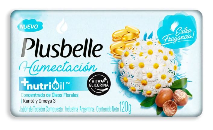 PLUSBELLE JAB.HUMECTACION X 125 G. (81) -BLANCO/CELESTE-