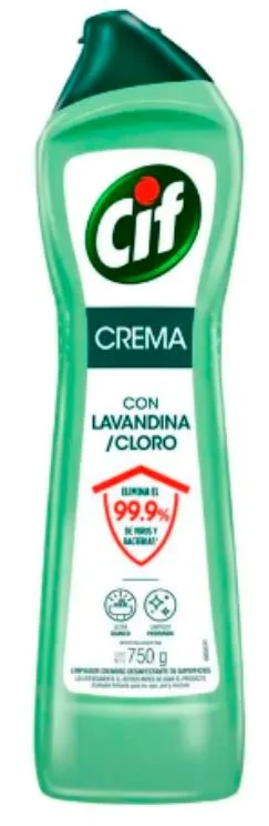 CIF CREMA C/LAVANDINA Y CLORO X 750 G.